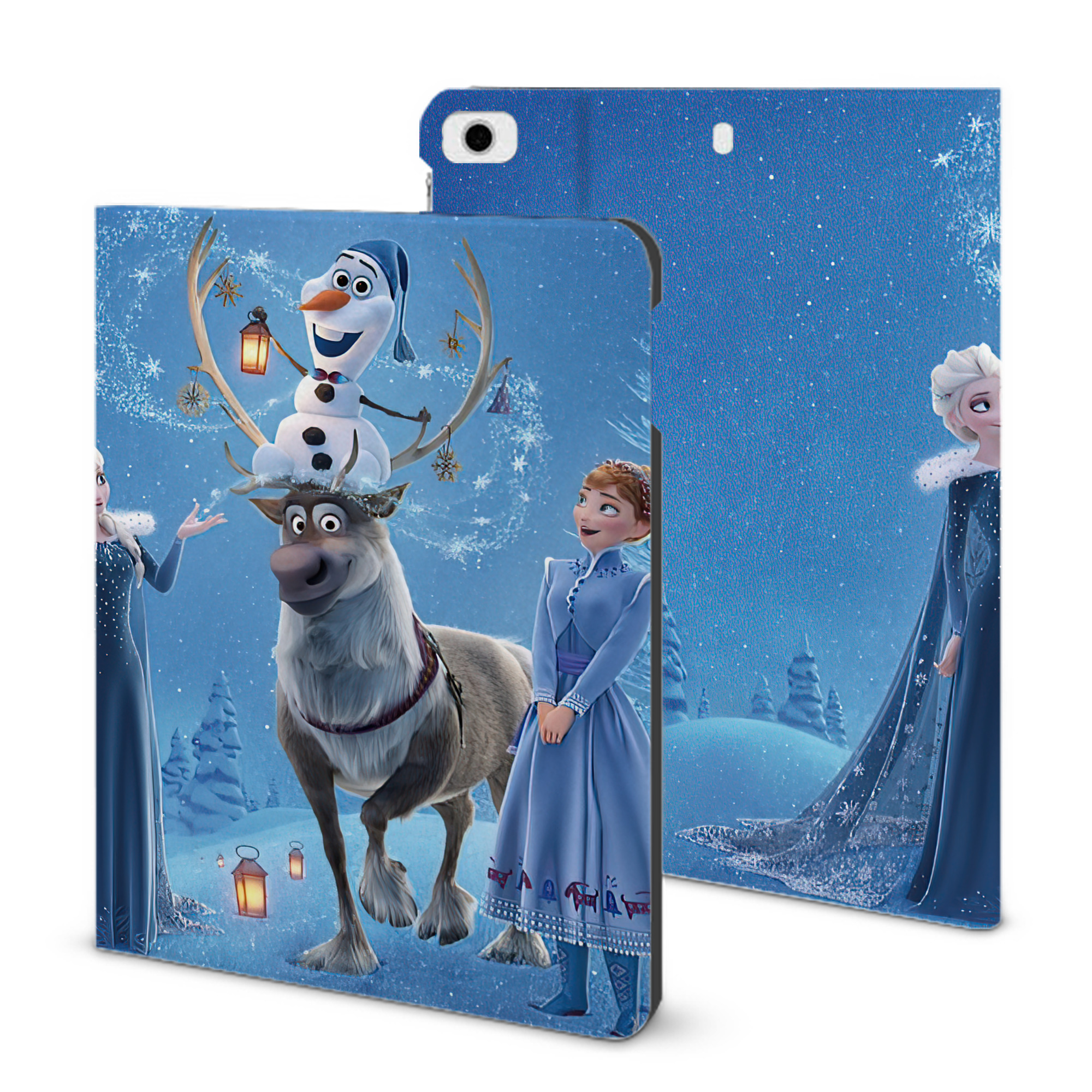 （画像用） アナと雪の女王 アンナ エルサ Frozen Anna Elsa IPad ケース ブック型 PUレザー TPU 耐衝撃 軽量 薄型 ペン収納なし 全面保護 IPad 各モデル対応